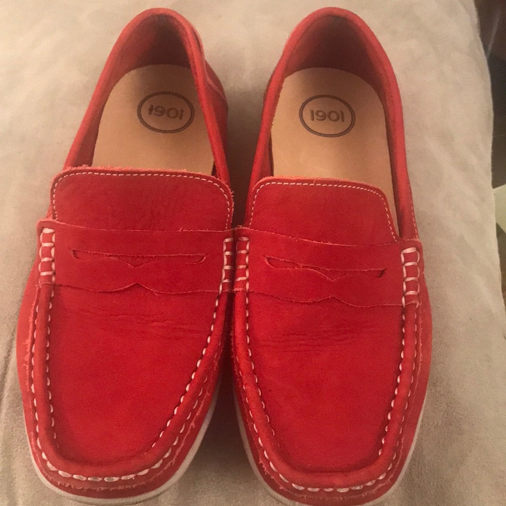 Young Boys Red Suede Dress Shoes made in Brazil.